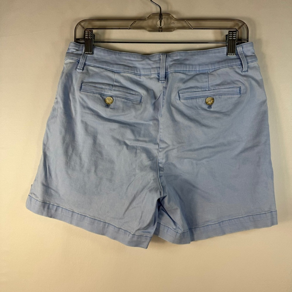 Tommy Bahama Womens Light Blue Chino Shorts Size 8 Cotton Tencel Blend Casual - Picture 2 of 6